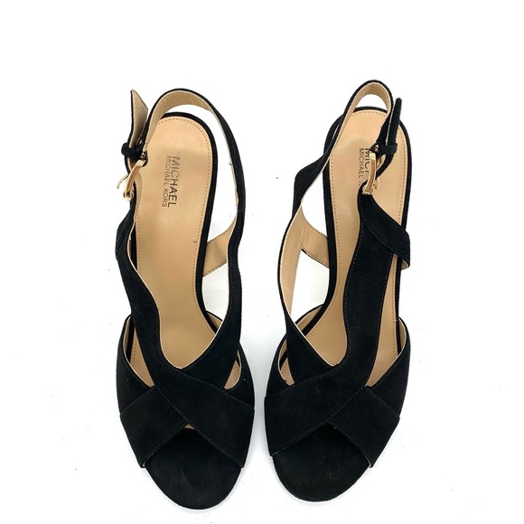 Michael Michael Kors black suede slingback heels - Picture 4 of 11